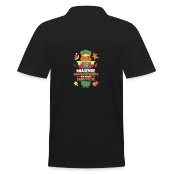Père Noël Fête de Noël Noël Chats - Polo Homme - noir - Dos - Kai (181cm)