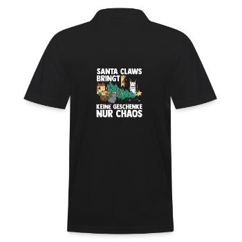 Père Noël Fête de Noël Noël Chats - Polo Homme - noir - Dos - Kai (181cm)