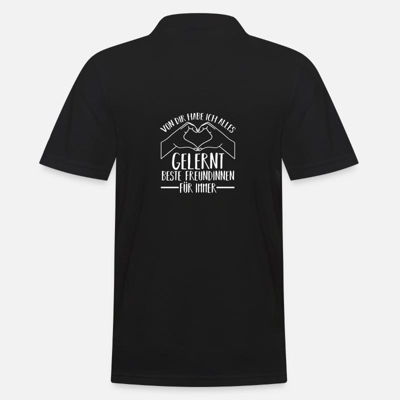 Beste Freundin - Männer Poloshirt - Schwarz