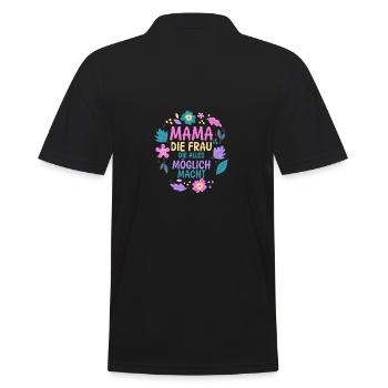 Maman pour la fête des mères - Polo Homme - noir - Dos - Kai (181cm)