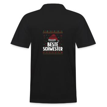 Noël Père Noël Meilleure Soeur - Polo Homme - noir - Dos - Kai (181cm)