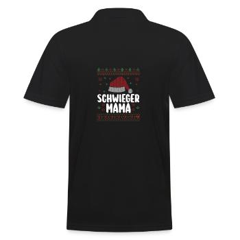 Weihnachten Weihnachtsmann Schwiegermama - Männer Poloshirt - Schwarz - Hinten - Kai (181cm)