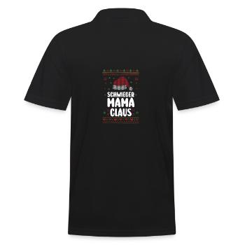 Weihnachten Weihnachtsmann Schwiegermama Claus - Männer Poloshirt - Schwarz - Hinten - Kai (181cm)