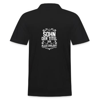 Son Sons Son - Men's Polo Shirt - black - Back - Kai (181cm)