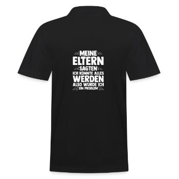 Son Sons Son - Men's Polo Shirt - black - Back - Kai (181cm)