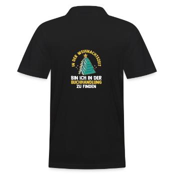 Weihnachtsmann Weihnachten Lesen Bücher - Männer Poloshirt - Schwarz - Hinten - Kai (181cm)