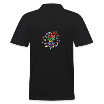 Santa Claus Christmas Christmas Elf - Men's Polo Shirt - black - Back - Kai (181cm)