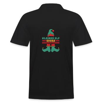 Santa Claus Christmas Christmas Elf - Men's Polo Shirt - black - Back - Kai (181cm)