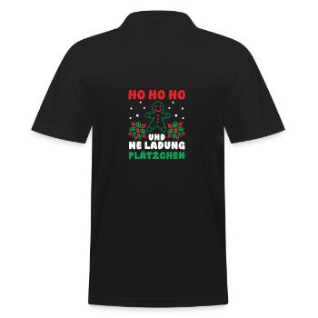 Santa Claus Christmas Christmas Party Cookies - Men's Polo Shirt - black - Back - Kai (181cm)