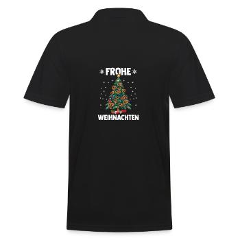 Merry Christmas Pretzels Christmas Tree - Men's Polo Shirt - black - Back - Kai (181cm)