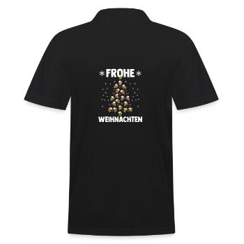 Merry Christmas Beer Christmas Tree - Men's Polo Shirt - black - Back - Kai (181cm)