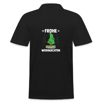 Merry Christmas Tree - Men's Polo Shirt - black - Back - Kai (181cm)