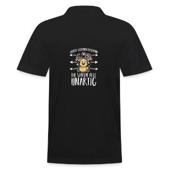 Rentier Lieber Weihnachtsmann Die Waren Alle Unart - Männer Poloshirt - Schwarz - Hinten - Kai (181cm)