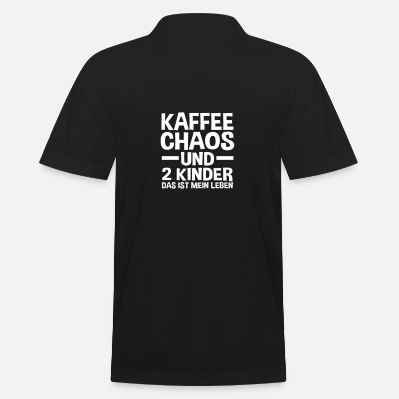 Maman de 2 enfants - Polo Homme - noir