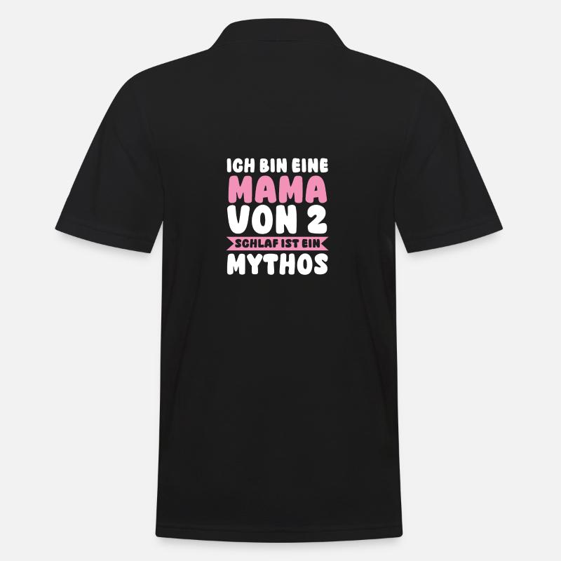 Maman de 2 enfants - Polo Homme - noir