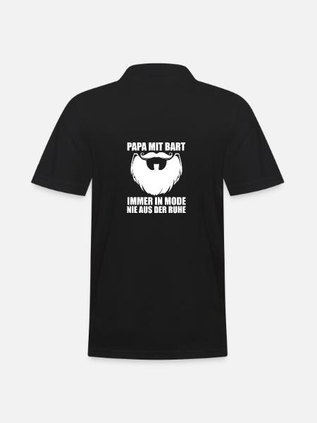 Dad with a beard - Men's Polo Shirt - black