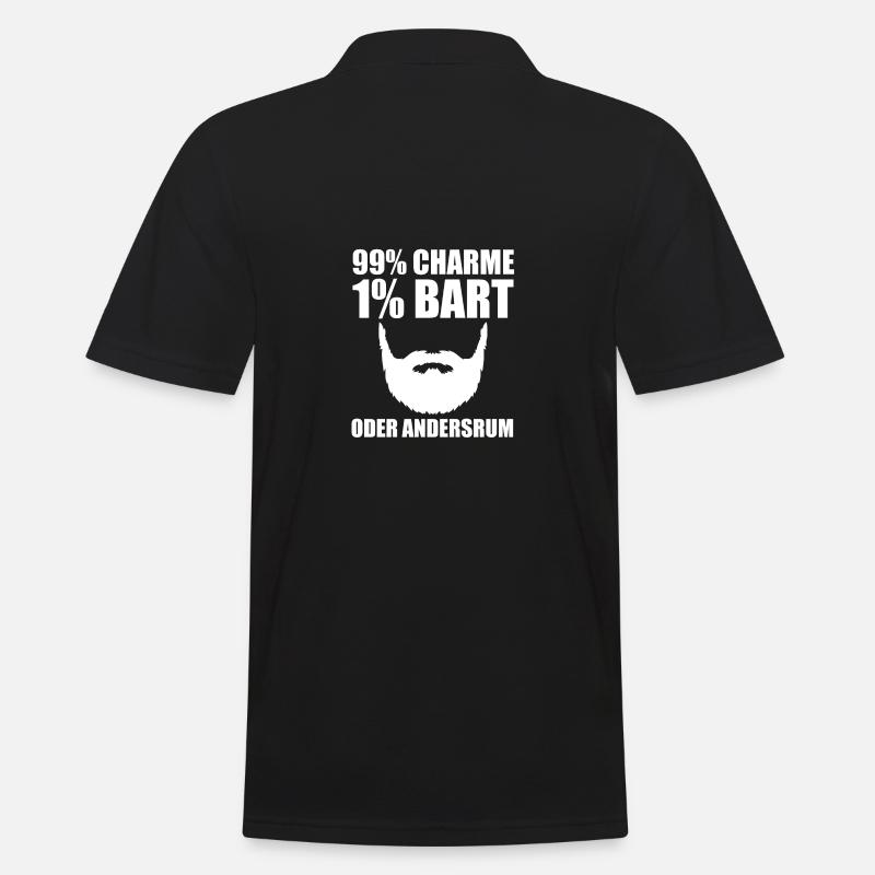 Bärtig Bartträger Bart - Männer Poloshirt - Schwarz