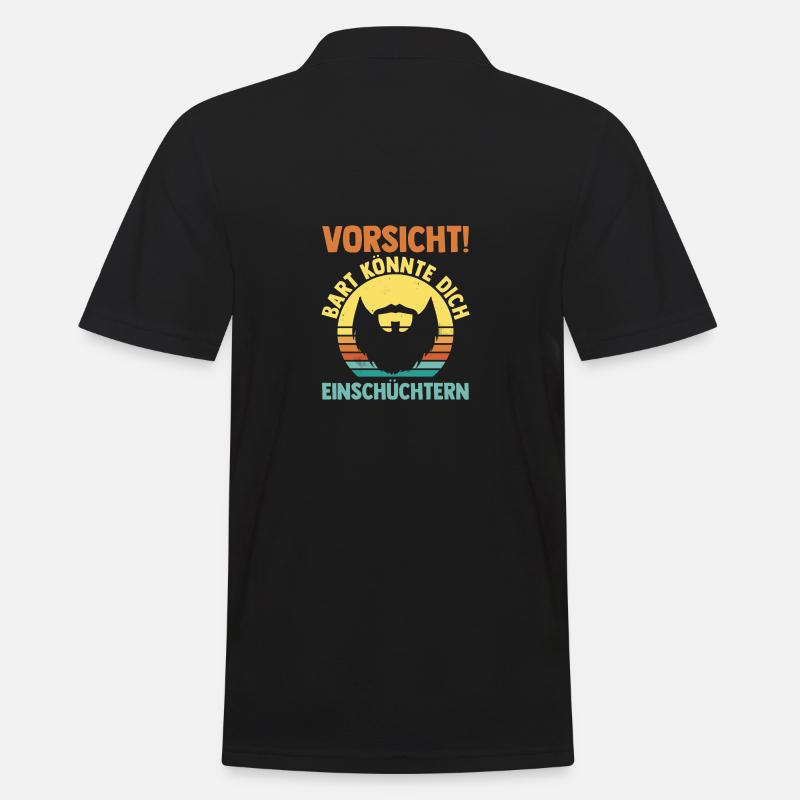 Bärtig Bartträger Bart - Männer Poloshirt - Schwarz