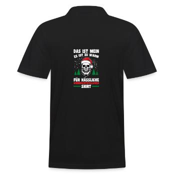 Santa Claus Christmas Ugly Christmas - Men's Polo Shirt - black - Back - Kai (181cm)