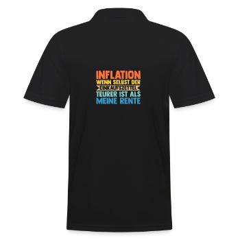 Pensioner Pension Inflation Retirement Pension - Men's Polo Shirt - black - Back - Kai (181cm)
