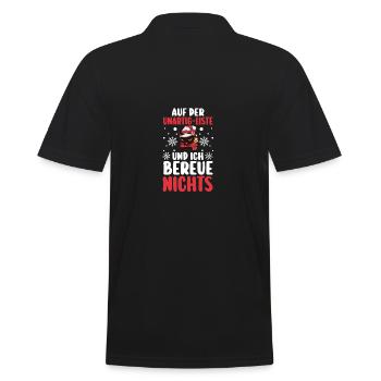 Weihnachtsmann Unartig Weihnachten - Männer Poloshirt - Schwarz - Hinten - Kai (181cm)
