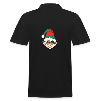 Santa Claus Christmas Elf Christmas Elf - Men's Polo Shirt - black - Back - Kai (181cm)