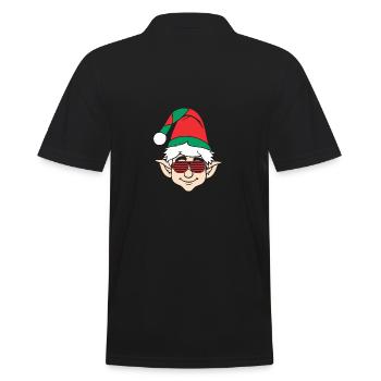 Santa Claus Christmas Elf Christmas Elf - Men's Polo Shirt - black - Back - Kai (181cm)
