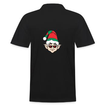 Santa Claus Christmas Elf Christmas Elf - Men's Polo Shirt - black - Back - Kai (181cm)