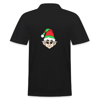 Santa Claus Christmas Elf Christmas Elf - Men's Polo Shirt - black - Back - Kai (181cm)