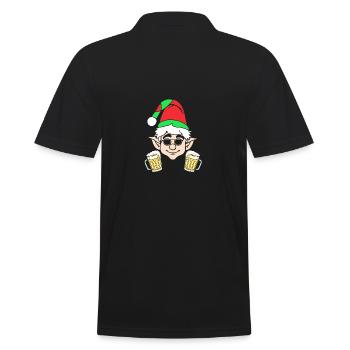 Père Noël Elfe de Noël Bière Elfe de Noël - Polo Homme - noir - Dos - Kai (181cm)