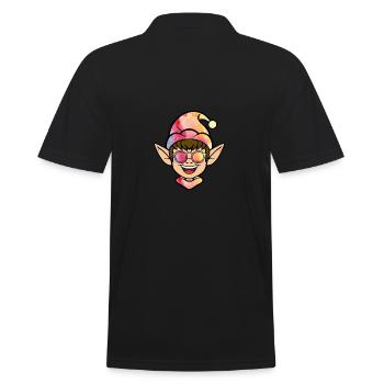 Santa Claus Christmas Elf Christmas Elf - Men's Polo Shirt - black - Back - Kai (181cm)