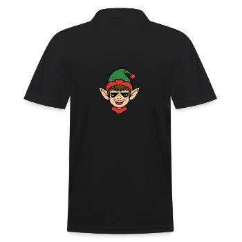 Santa Claus Christmas Elf Christmas Elf - Men's Polo Shirt - black - Back - Kai (181cm)