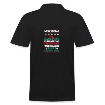 Santa Claus Christmas Ugly Christmas - Men's Polo Shirt - black - Back - Kai (181cm)