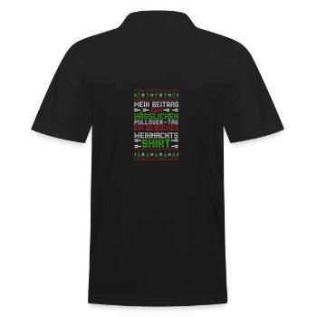 Santa Claus Christmas Ugly Christmas - Men's Polo Shirt - black - Back - Kai (181cm)