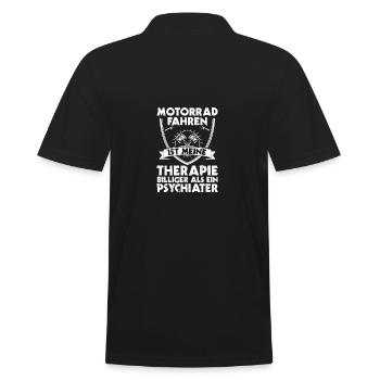 Motard Moto Moto - Polo Homme - noir - Dos - Kai (181cm)
