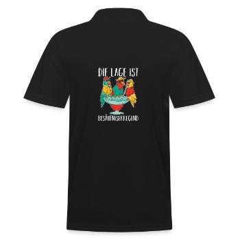 Die Lage Ist Besäufniserregend Papagei - Männer Poloshirt - Schwarz - Hinten - Kai (181cm)