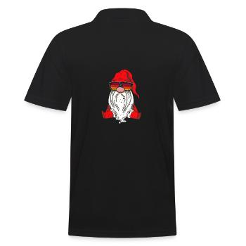 Weihnachten Weihnachtswichtel Weihnachtsgnom - Männer Poloshirt - Schwarz - Hinten - Kai (181cm)