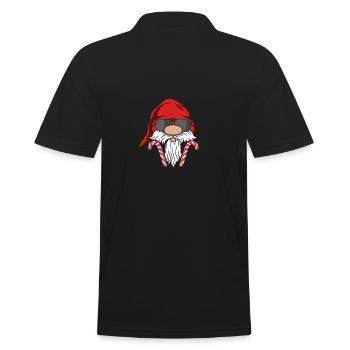 Weihnachten Weihnachtswichtel Weihnachtsgnom - Männer Poloshirt - Schwarz - Hinten - Kai (181cm)
