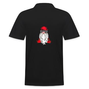 Weihnachten Weihnachtswichtel Weihnachtsgnom - Männer Poloshirt - Schwarz - Hinten - Kai (181cm)