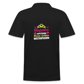 Karnevalskostüm Fasching Karneval - Männer Poloshirt - Schwarz - Hinten - Kai (181cm)