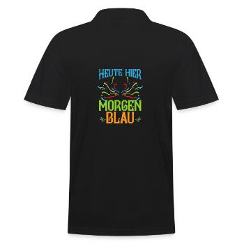 Karnevalskostüm Bier Fasching Karneval - Männer Poloshirt - Schwarz - Hinten - Kai (181cm)