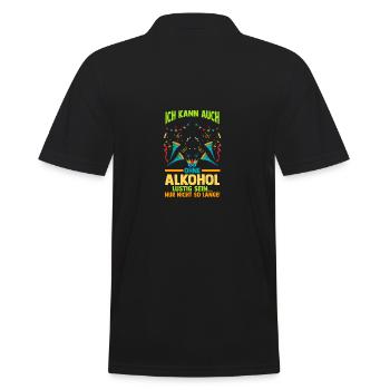 Karnevalskostüm Bier Fasching Karneval - Männer Poloshirt - Schwarz - Hinten - Kai (181cm)