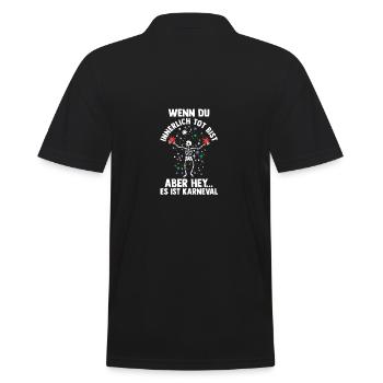 Karnevalskostüm Fasching Karneval - Männer Poloshirt - Schwarz - Hinten - Kai (181cm)
