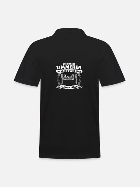 Zimmermann Zimmerer - Männer Poloshirt - Schwarz
