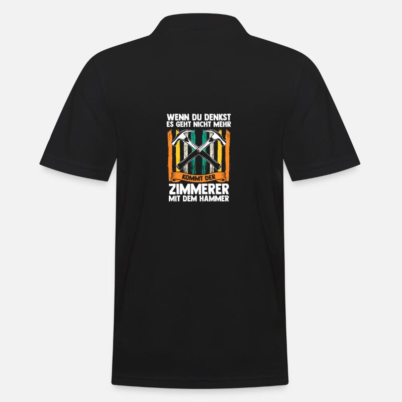 Zimmermann Zimmerer - Männer Poloshirt - Schwarz