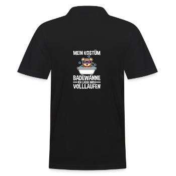 Jecken Fasching Karneval - Männer Poloshirt - Schwarz - Hinten - Kai (181cm)