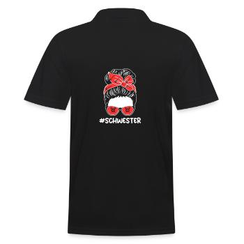 Darts player sister darts - Men's Polo Shirt - black - Back - Kai (181cm)