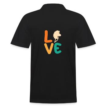 Hobby Horse Hobby Horsing - Men's Polo Shirt - black - Back - Kai (181cm)