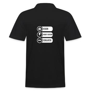 Hobby Horse Hobby Horsing - Men's Polo Shirt - black - Back - Kai (181cm)