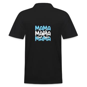Joueur de hockey sur glace maman maman hockey sur glace - Polo Homme - noir - Dos - Kai (181cm)